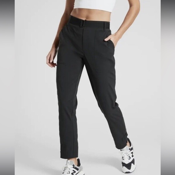 Athleta Black Track Pants Relaxed Fit Joggers - Picture 1 of 13